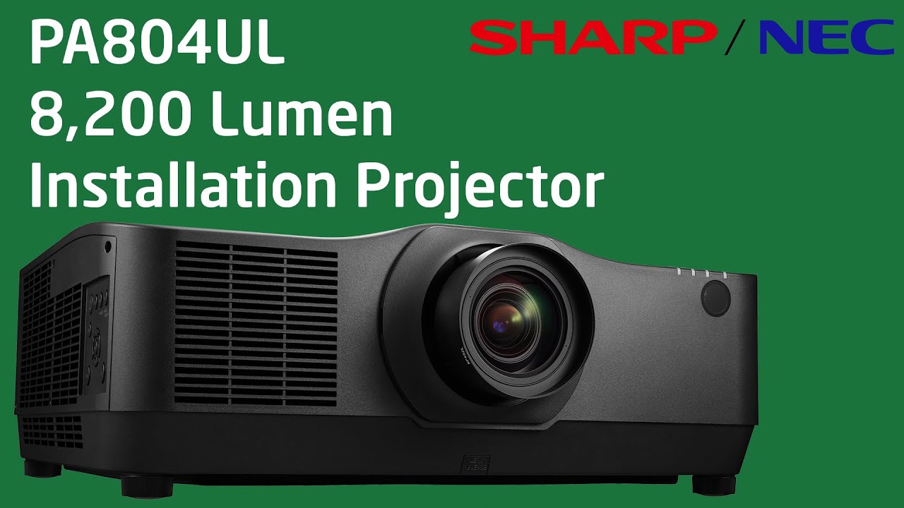 PA804UL 8,200 Lumen Installation Projector